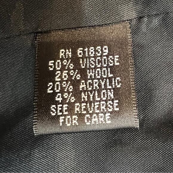 Rickie Freeman Teri Jon Tweed Black White Fringe wool blend Blazer Size 14 - Picture 9 of 16